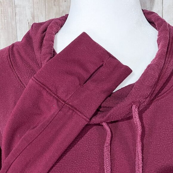 Women's Isabel Long Sleeve Maternity Sweatshirt | Dark Red | Cowl Neck | Medium - Picture 6 of 10